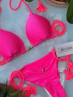 Pink Neon Brazilian Bikini.